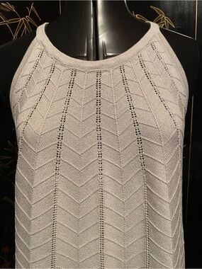 NWT Joie Light Gray Chevron Knit Midi Dress